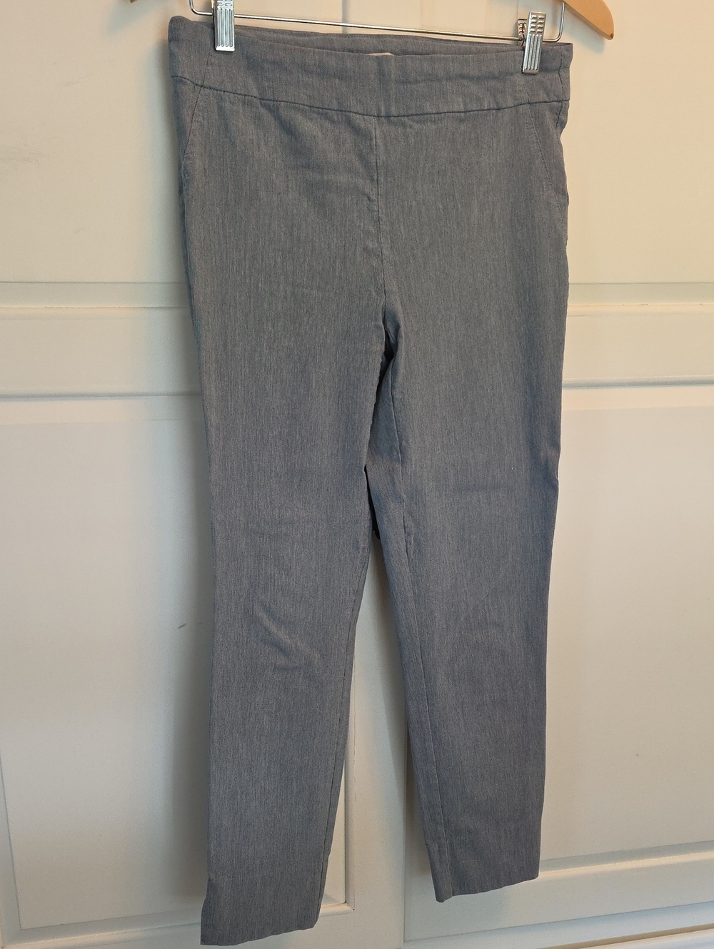 Classic Straight Leg Women's Pants in Light Blue/Gray